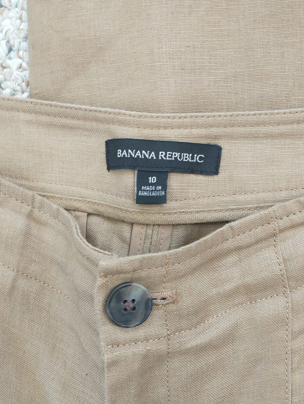 Banana Republic High-Rise 100% Linen Pleated Pant Size 10 - Picture 5 of 6